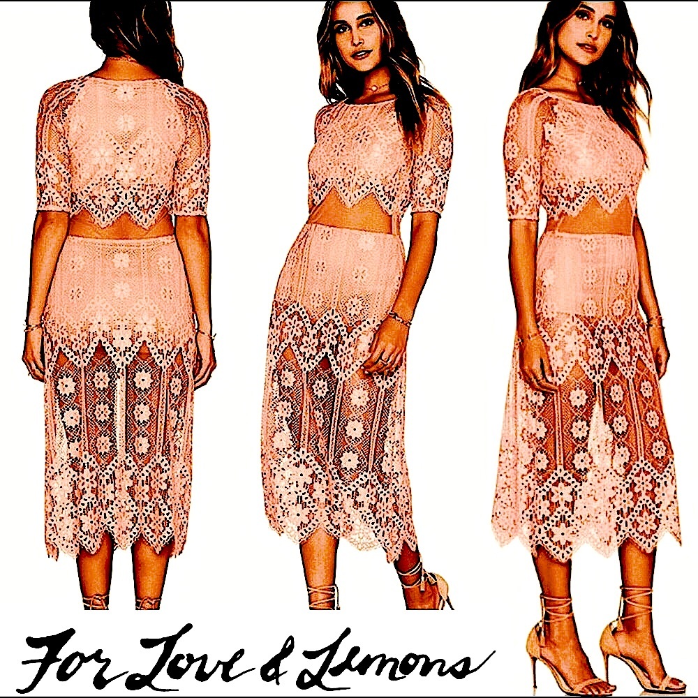 PRICE DROP!! 💥💥🌤️🌤️For Love And Lemons Midi Illusion Dress (S) - Picture 7 of 16